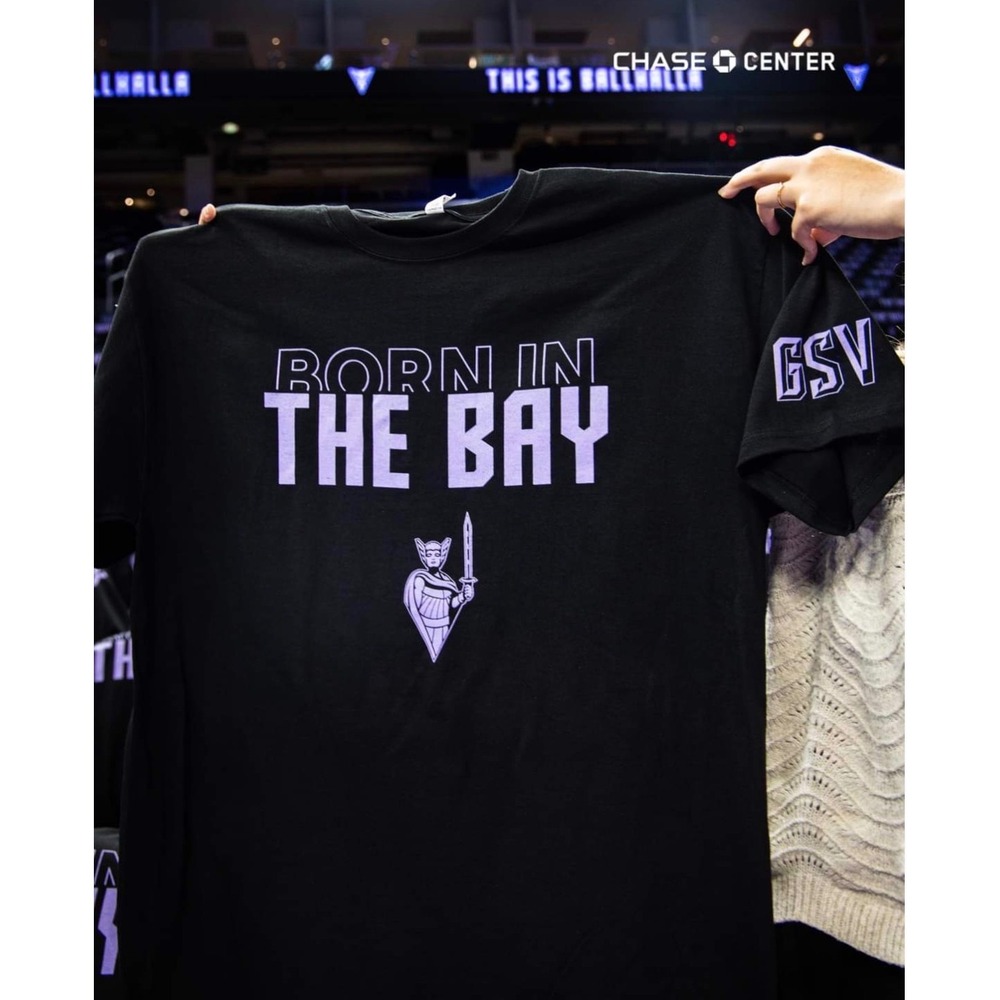 WNBA Golden State Valkyries Born In The Bay T-Shirt Black Purple, Adult Size XL